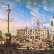 Panini, Giovanni Paolo The Plaza and Church of St. Maria Maggiore china oil painting artist